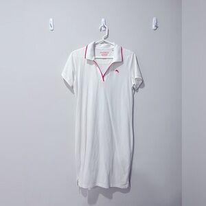Tommy Bahama IslandZone White Polo Dress with Pink Trim